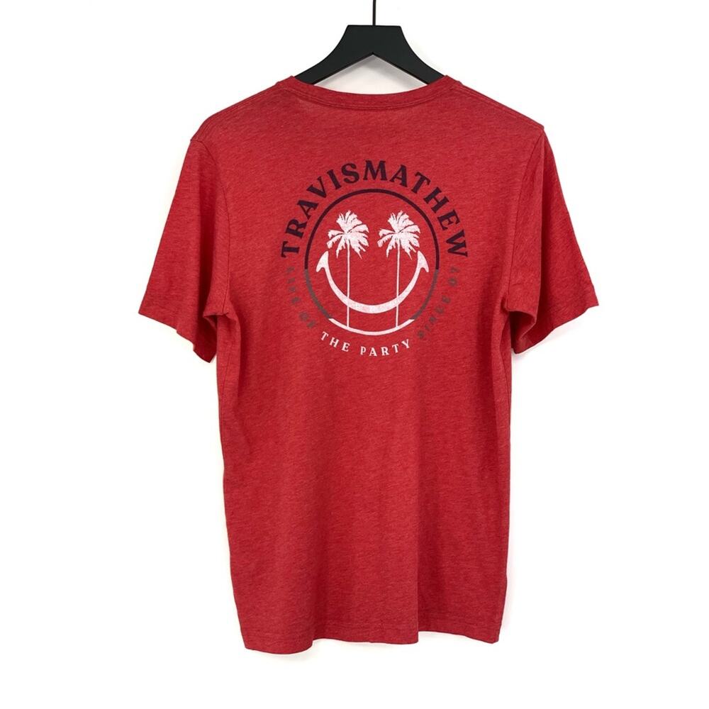 TRAVIS MATHEW Palm Tree Smile Graphic T-Shirt Red S
